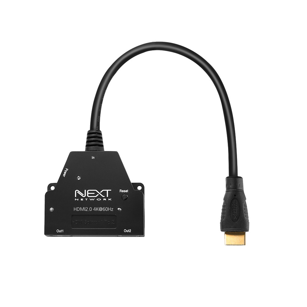 리얼4K HDMI2.0 1:2분배기 스플리터 4K60Hz 4:4:4/PS4 PRO/HDCP/3D/피그테일 NEXT 402SPC4K60 제품 이미지