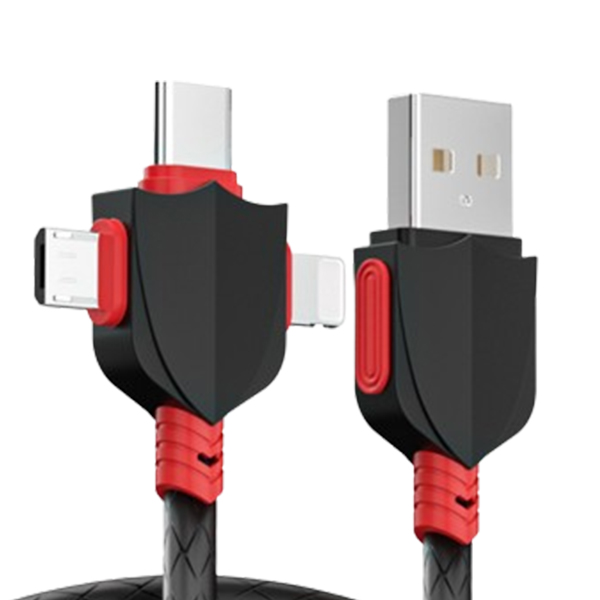 고속 충전 케이블 3in1 멀티 핸드폰 차량용 여행용 휴대용 8핀 C타입 5핀 튼튼한 충전기 충전선