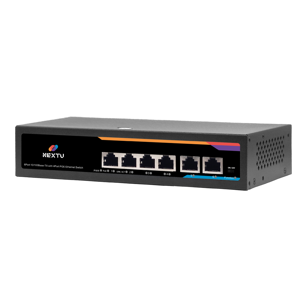 4포트 10/100 PoE+2포트 업링크 스위치허브 60W NEXT-POE506-TP - 상세 이미지 4