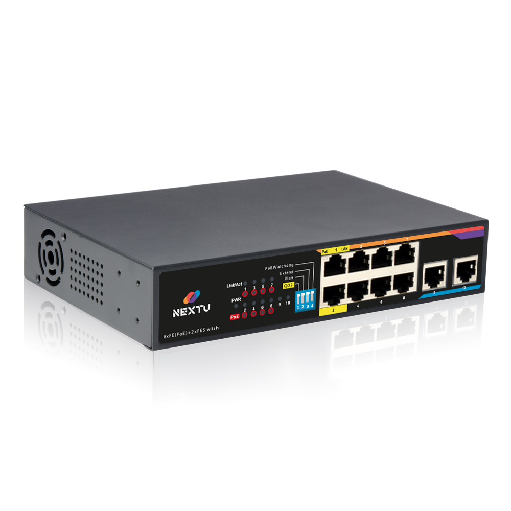 10/100Mbps 8포트 With 2 FE Uplink FULL POE스위치 120W POE808FP - 상세 이미지 2