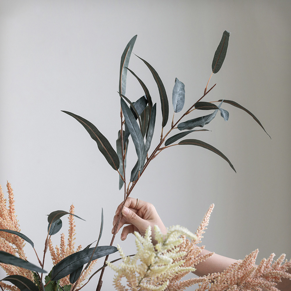 다크 드라이 윌로우 생화같은 유칼립투스 조화