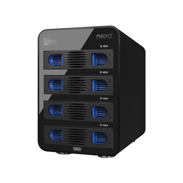 4베이 데이터스토리지 USB3.0 e-SATA지원 NEXT-706M6G - 상품 이미지