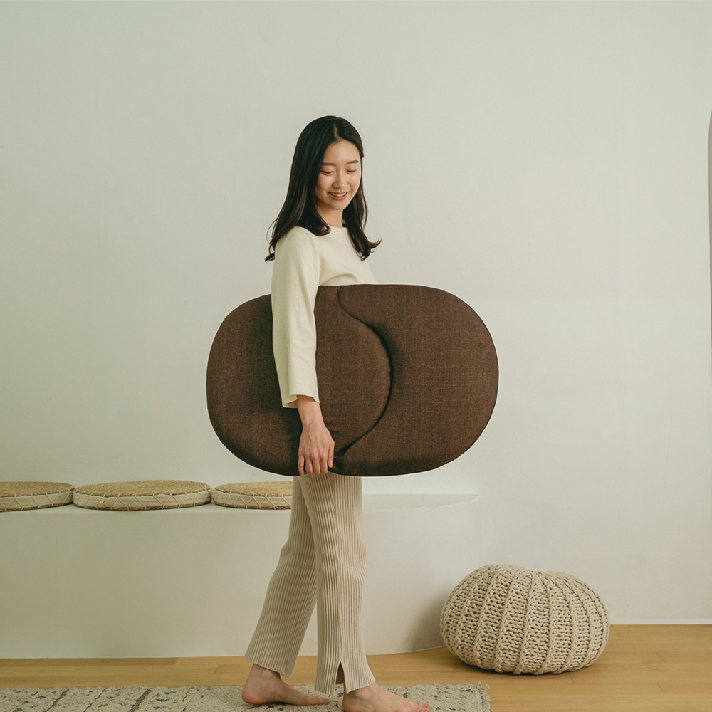 이코노미쿠스 접이식 등받이 좌식의자 앉은뱅이 허리 바닥 쿠션 침대 의자 기도