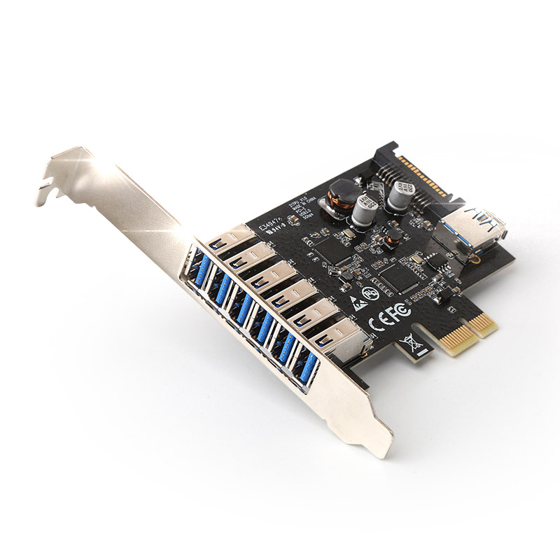 NEXT-407NEC LP USB 3.0 7포트 PCI-Express 확장 카드 / LP브라켓 기본제공 - 상품 이미지