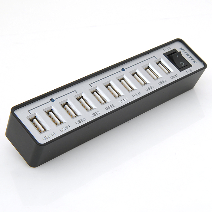 10포트 유전원 USB허브 NEXT-510UHP+C타입 젠더