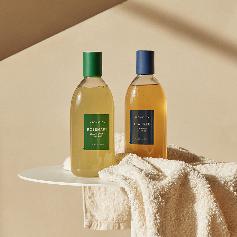 아로마티카 베스트 샴푸 800ML 세트 (로즈마리샴푸+티트리샴푸) 비건 두피 케어