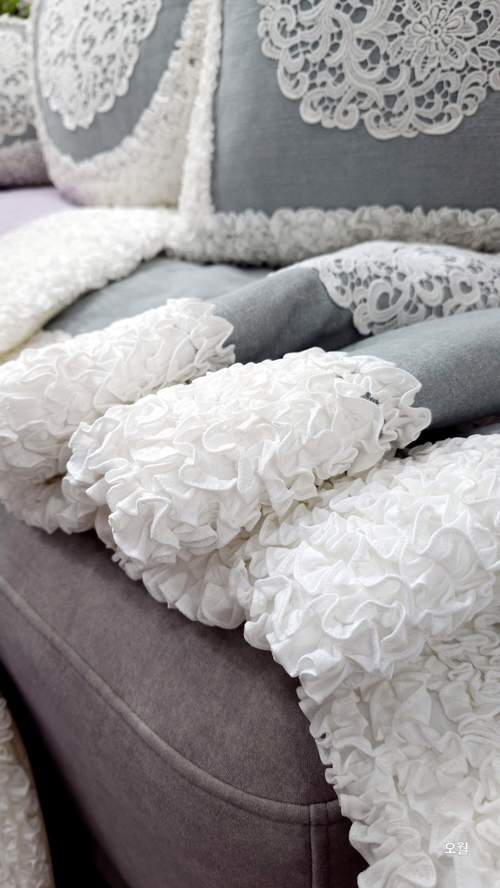 쇼파패드4인용 3인용 돌쇼파패드 매트 소파커버제작 라일락