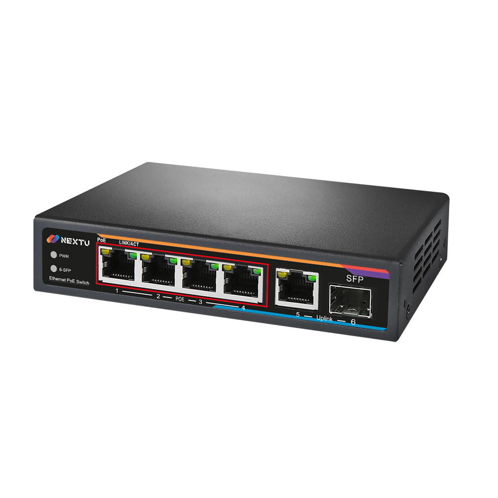 4포트 기가비트 POE + 1TP/1SFP 업링크 스위칭허브(65W) NEXT POE7006SFP-TP - 상세 이미지 2