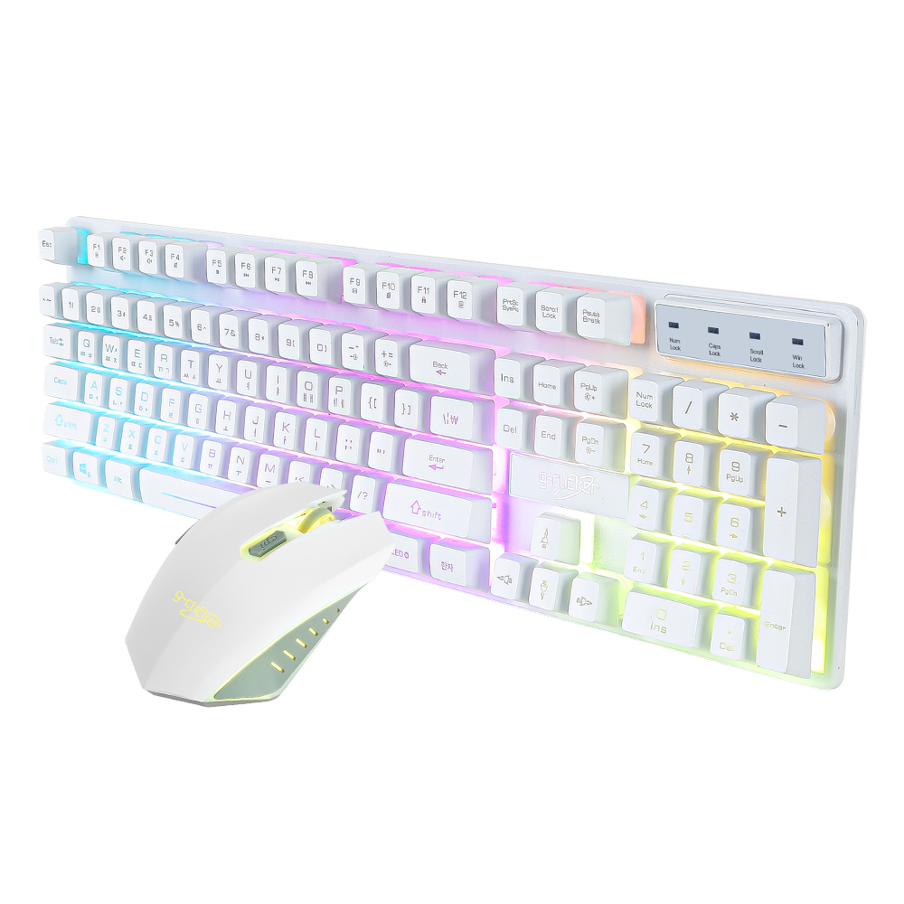 지클릭커 슈퍼히어로 GMK-220 RGB 게이밍 키보드 마우스 세트 블랙 - 상세 이미지 5
