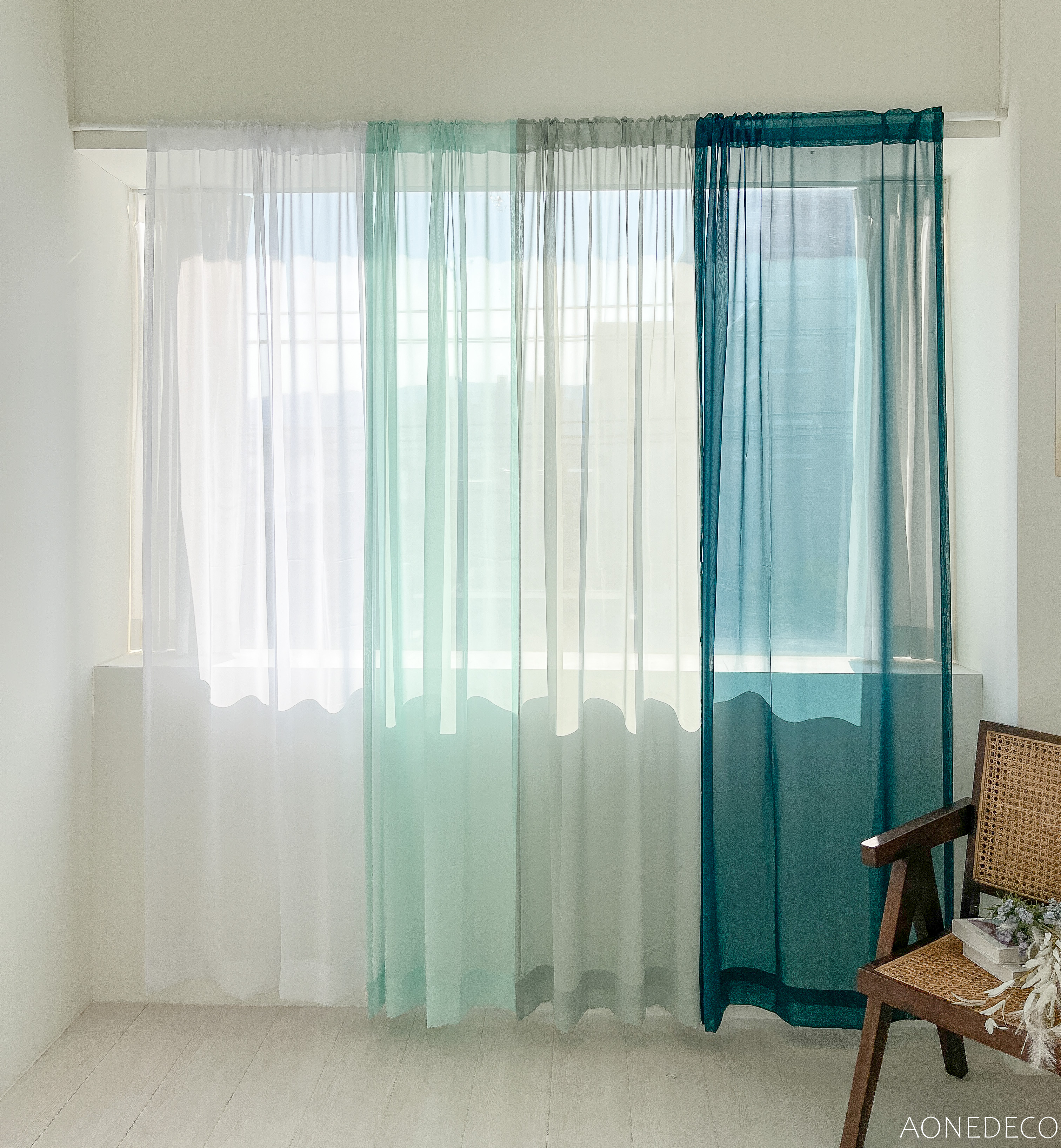 쉬폰커튼 컬러 믹스 20종 봉주름 나비주름커텐