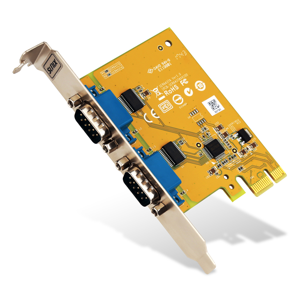 2포트 멀티포트 RS232 PCI-E 시리얼확장카드 NEXT SUNIX SER6437A - 상품 이미지