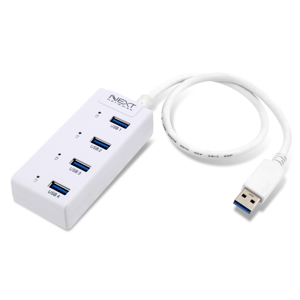 넥스트 NEXT-505UHP 유전원 USB3.0 4포트 USB허브 / 케이블 일체형 - 상세 이미지 3