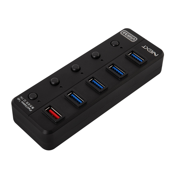 넥스트유 USB 3.0 5Gbps 유전원 허브 4포트 + 충전 전용 1포트 UH305 이미지 2