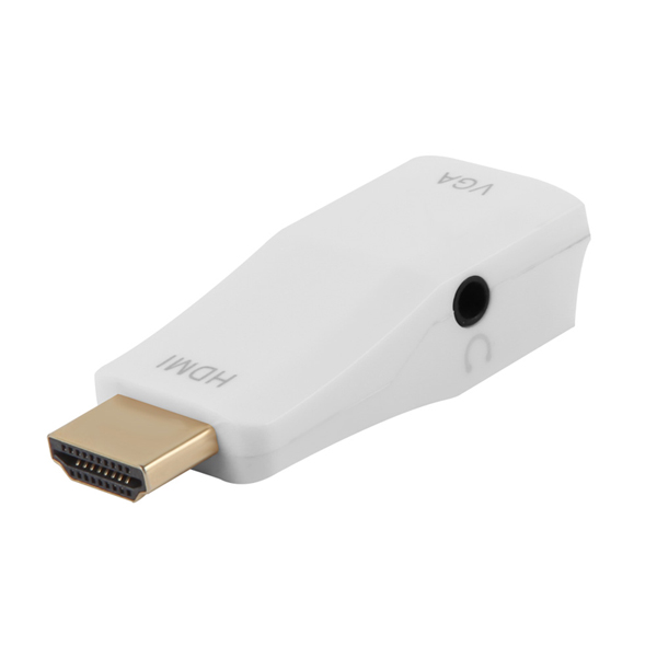 HDMI to VGA (RGB) + 스테레오 오디오 변환 컨버터 젠더 NEXT 2411HVC - 상품 이미지