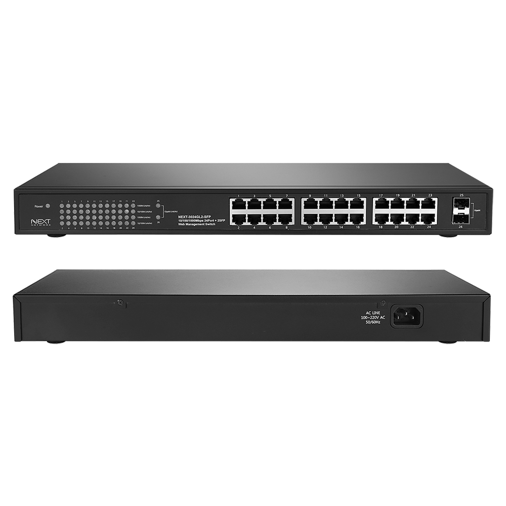 넥스트 NEXT 3024GL2-SFP 24포트 매니지먼트 웹스마트 기가스위치허브+2SFP - 상세 이미지 4