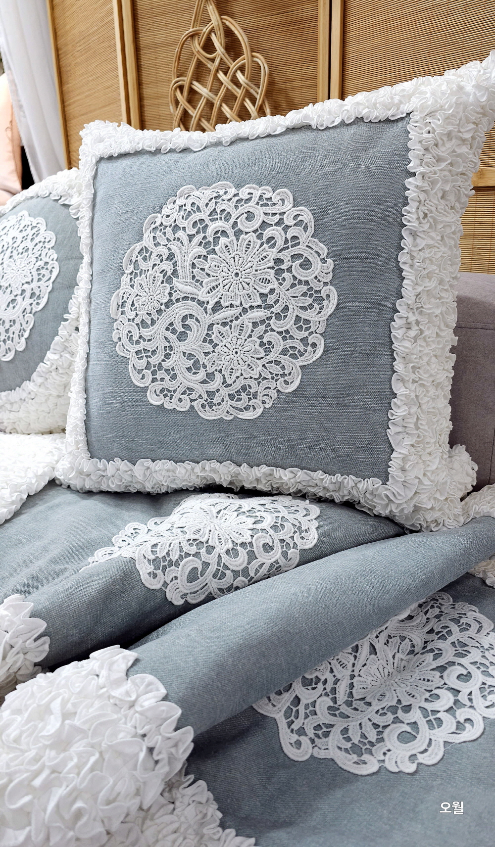 쇼파패드4인용 3인용 돌쇼파패드 매트 소파커버제작 라일락