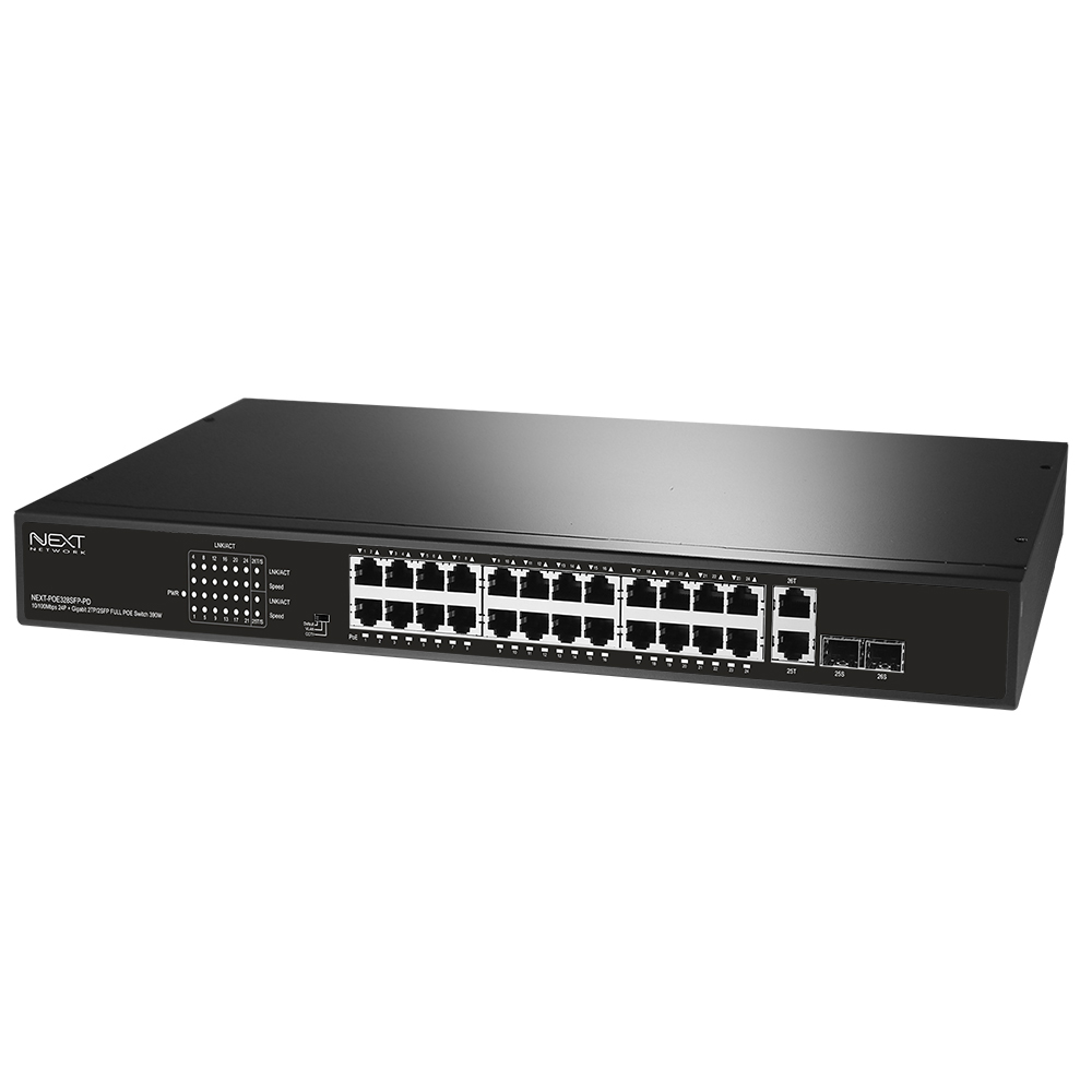 넥스트 NEXT-POE328SFP-PD 24포트 100메가 POE 스위칭허브 - 상세 이미지 2