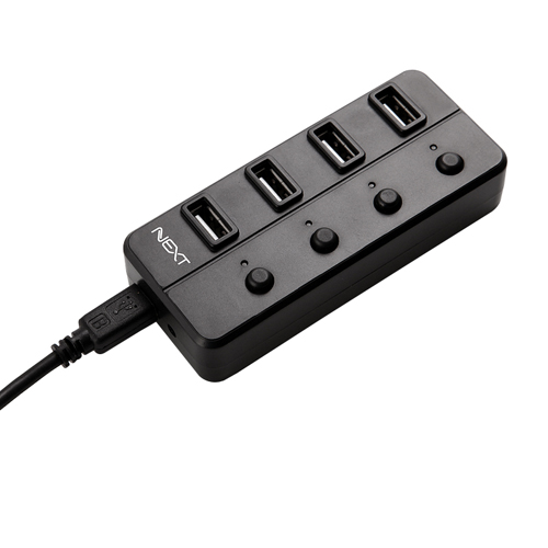 USB2.0 4포트 무전원허브 NEXT-704UH+C타입 젠더 - 상세 이미지 2