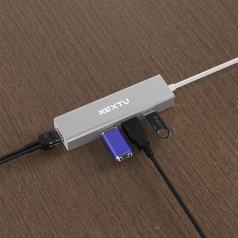 넥스트 USB-C to USB3.0 허브+랜카드 NEXT-TC414LAN - 상세 이미지 3