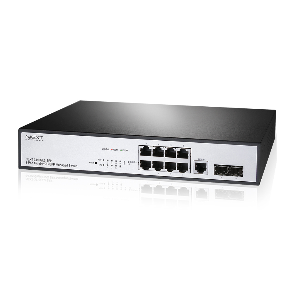 NEXT 3110GL2-SFP 8포트 매니지먼트 웹스마트 기가 스위치허브 2SFP - 상세 이미지 2