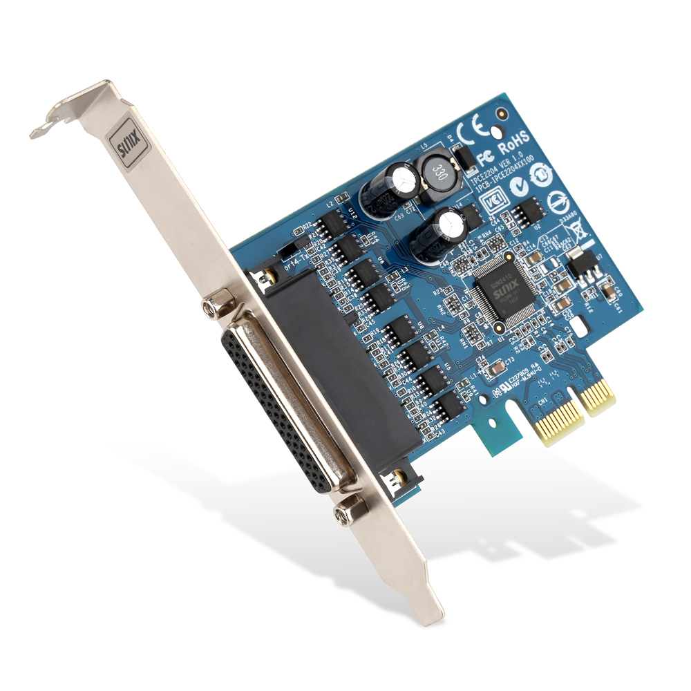 산업용 4포트 RS422/485 PCI-Express 시리얼 확장카드/921.6Kbps/슬림PC 지원 SUNIX IPC-E2204S-B - 상세 이미지 3