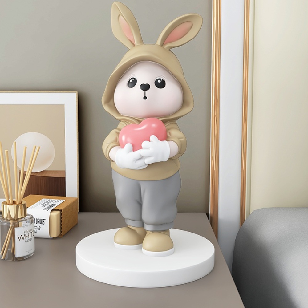 토끼 핑크 인테리어 장식품 어린이방 꾸미기 귀여운 카페 캐릭터 조형물 조각상 포토존 소품 - 상세 이미지 2