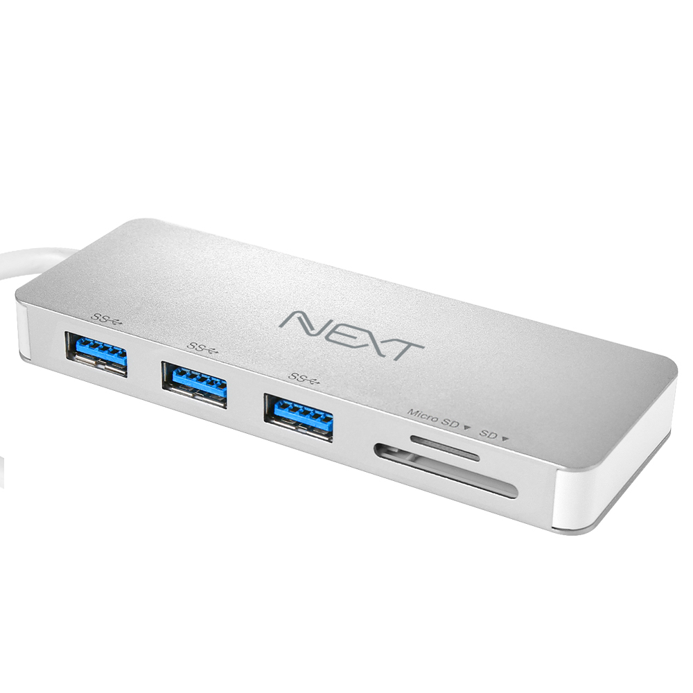 C타입 멀티어댑터 3포트 USB3.0 microSD 카드리더기 허브 9714TC - 상세 이미지 3