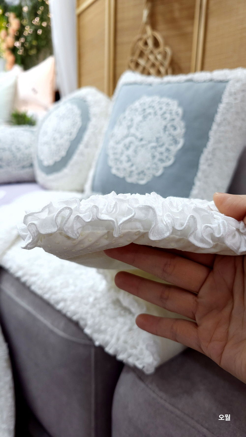 쇼파패드4인용 3인용 돌쇼파패드 매트 소파커버제작 라일락