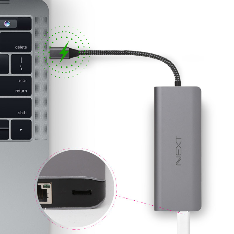 넥스트유 6in1 C타입 USB HDMI 랜선 카드리더기 멀티허브 326TCH - 상세 이미지 3