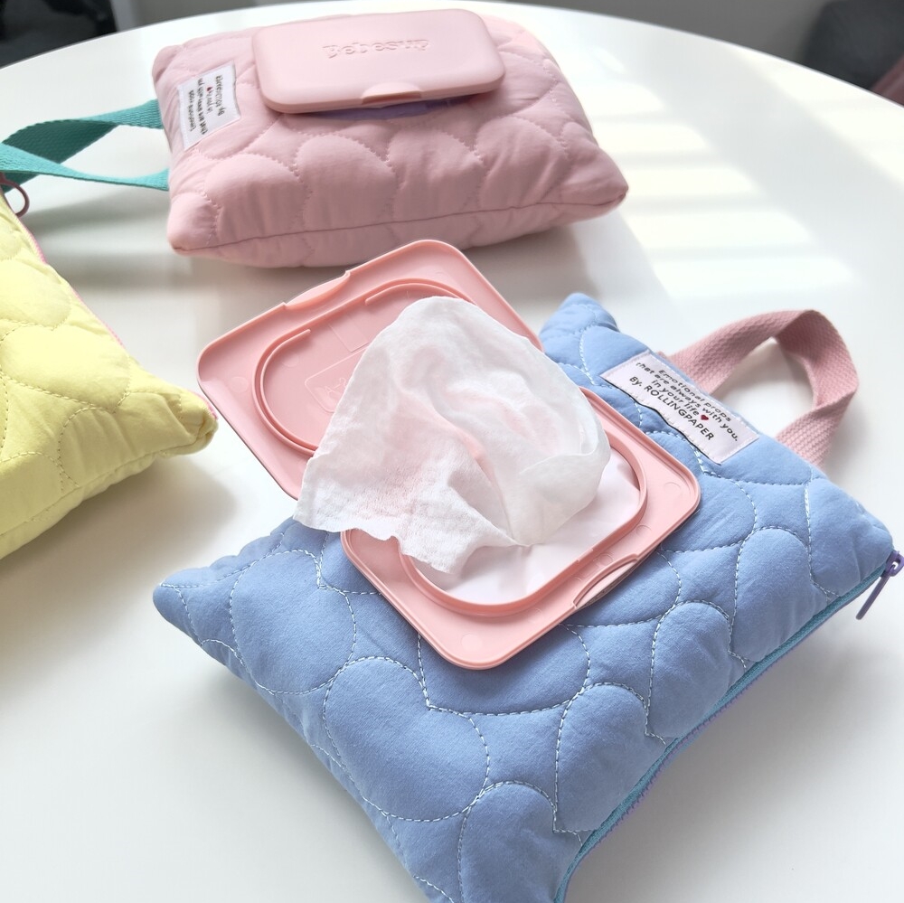 휴대용 물티슈케이스 아기 물티슈 가방 파우치 커버 보관함 (3color)