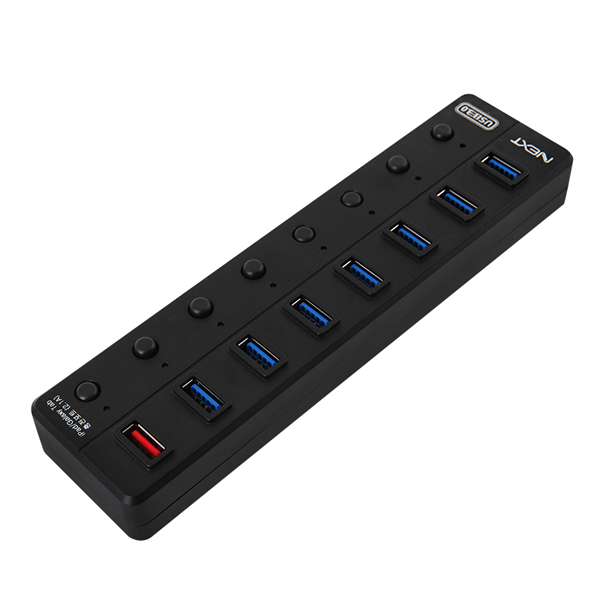 넥스트유 USB 3.0 5Gbps 유전원 허브 7포트 + 충전 전용 1포트 UH308 - 상세 이미지 2