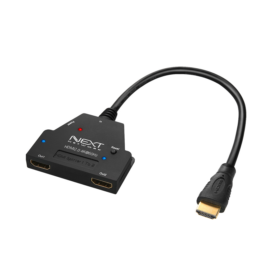 리얼4K HDMI2.0 1:2분배기 스플리터 4K60Hz 4:4:4/PS4 PRO/HDCP/3D/피그테일 NEXT 402SPC4K60 이미지 3