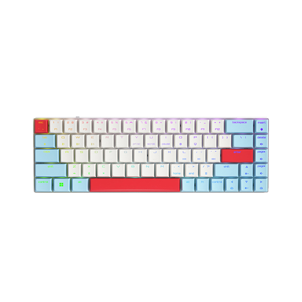 체리 키보드 MX LP 2.1 RGB 파스텔 화이트 슬림 적축 유무선 기계식 키보드 - 메인 이미지