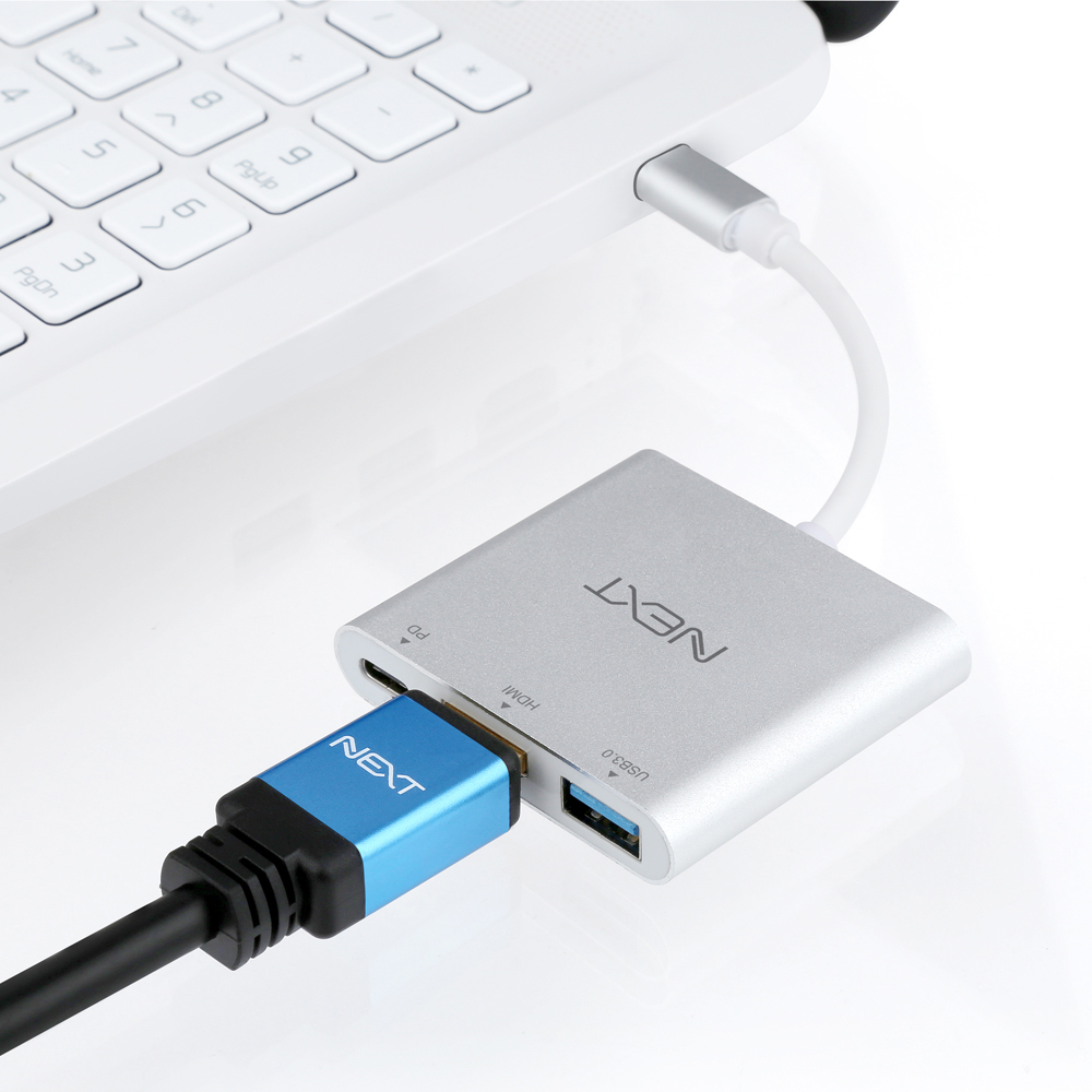 넥스트 3in1C타입 HDMI USB3.0 PD변환컨버터 411TCH - 상세 이미지 3