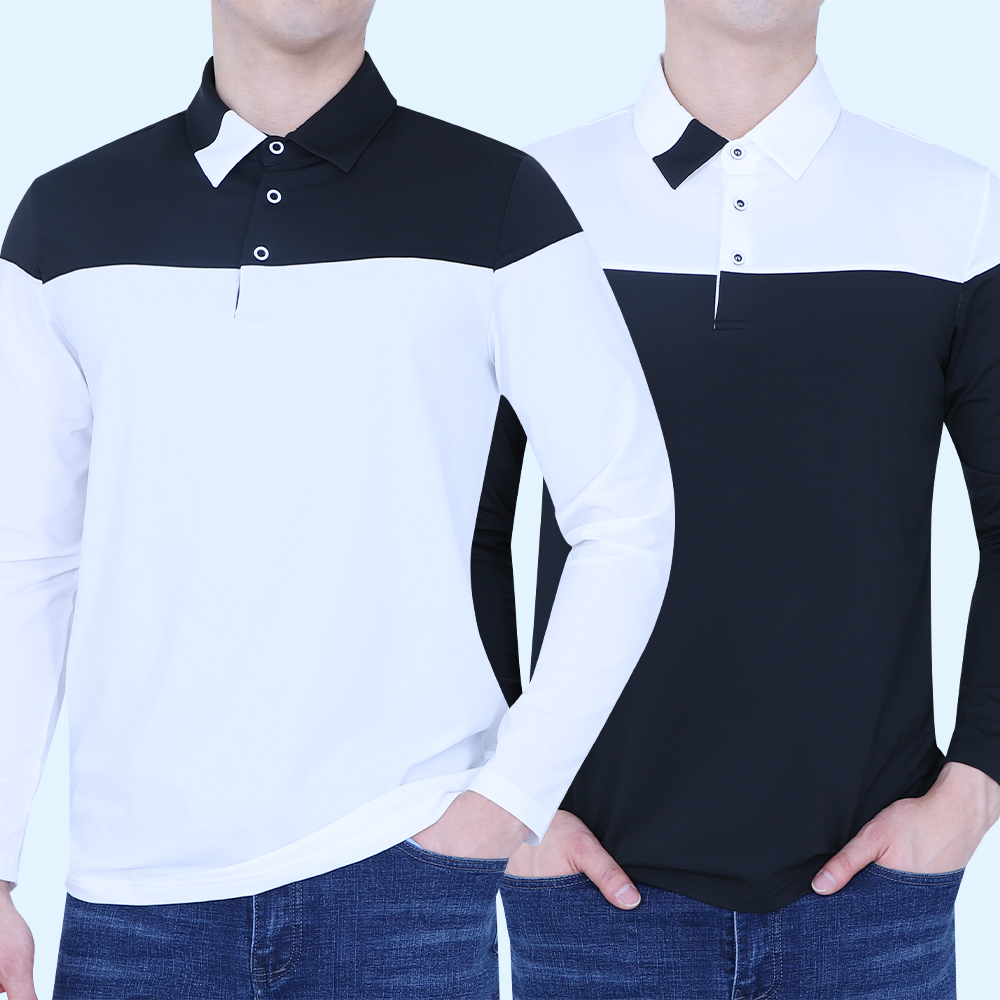 여름용긴팔 기능성카라티 쿨링 아이스 아빠옷