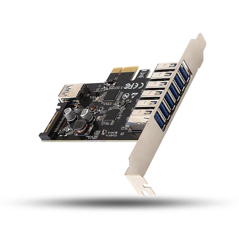 NEXT-407NEC LP USB 3.0 7포트 PCI-Express 확장 카드 / LP브라켓 기본제공 - 상세 이미지 2