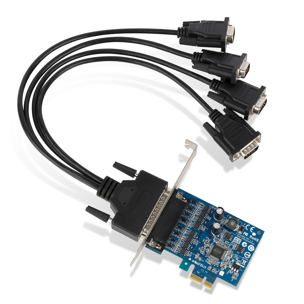 산업용 4포트 RS422/485 PCI-Express 시리얼 확장카드/921.6Kbps/슬림PC 지원 SUNIX IPC-E2204S-B - 상세 이미지 2