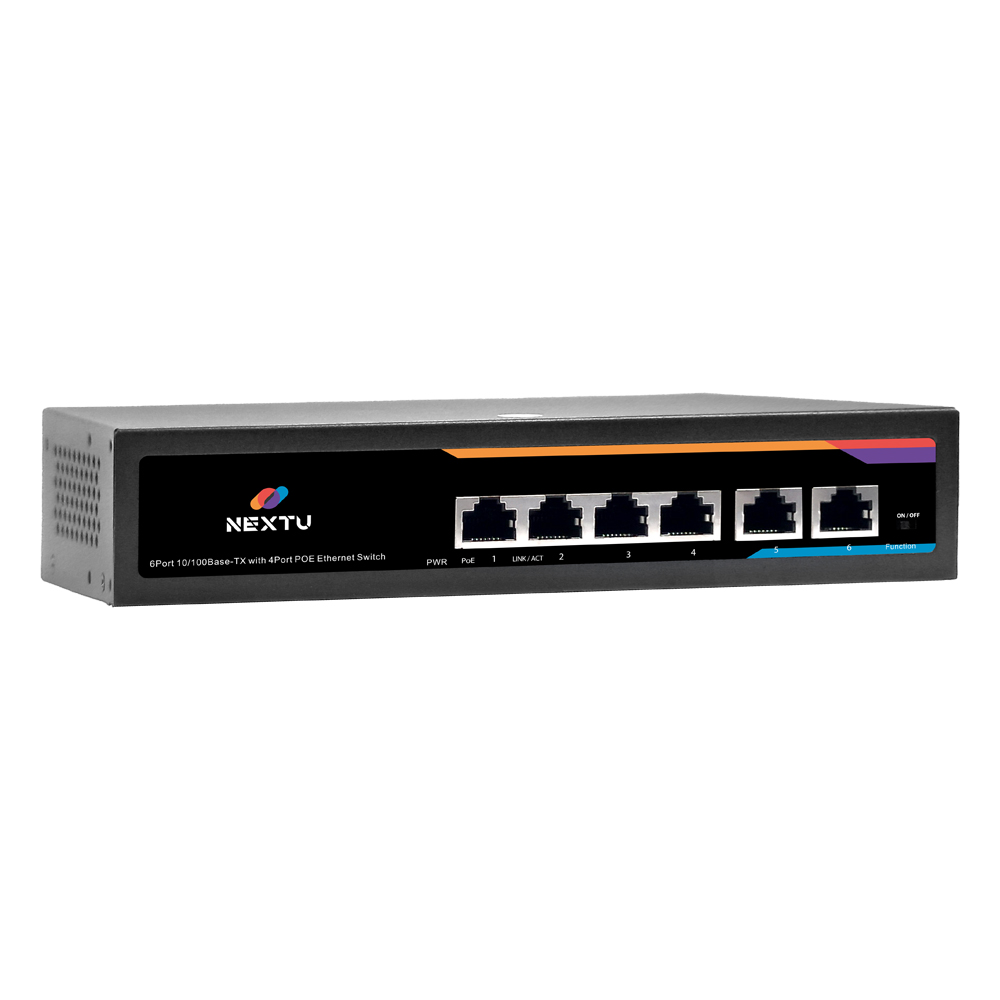 4포트 10/100 PoE+2포트 업링크 스위치허브 60W NEXT-POE506-TP - 상세 이미지 3