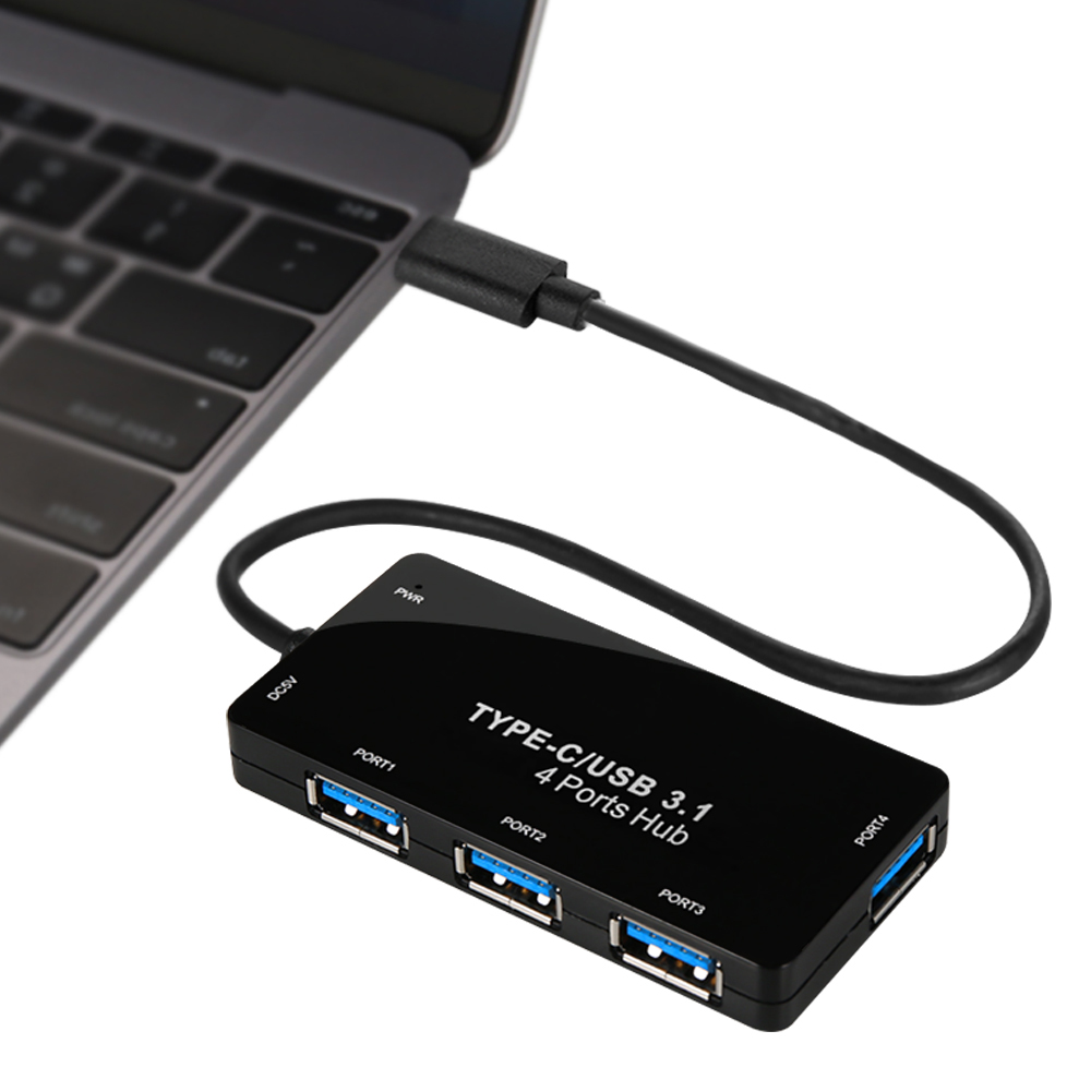 NEXT-415TC Type-C 4Port USB HUB / 5Gbps / 무전원USB허브 / 전원연결 소켓제공 - 상세 이미지 2