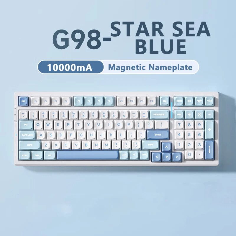 MCHOSE G98 기계식 키보드 핫스왑 gasket 구조 3모드 게이밍 기계식 키보드 블루 - 상세 이미지 5