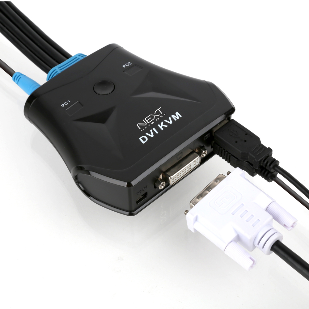 2:1 USB DVI 케이블일체형 KVM 스위치 1.4M / 1080p 해상도지원 / 키보드,마우스로 2PC제어 / 632DC-KVM - 상세 이미지 3