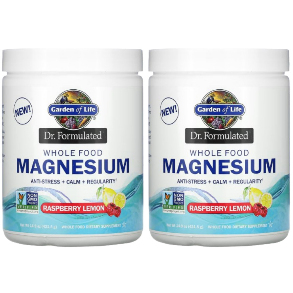 가든오브라이프 홀 푸드 마그네슘 라즈베리 레몬 Magnesium Powder 421g 2개 : VitaPlus