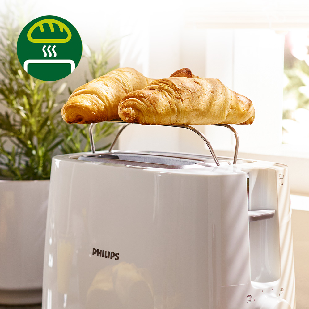 [10% 포인트]필립스 토스트기 베이글 빵굽는기계 토스터기 빵거치대 2구 화이트 HD2582/00