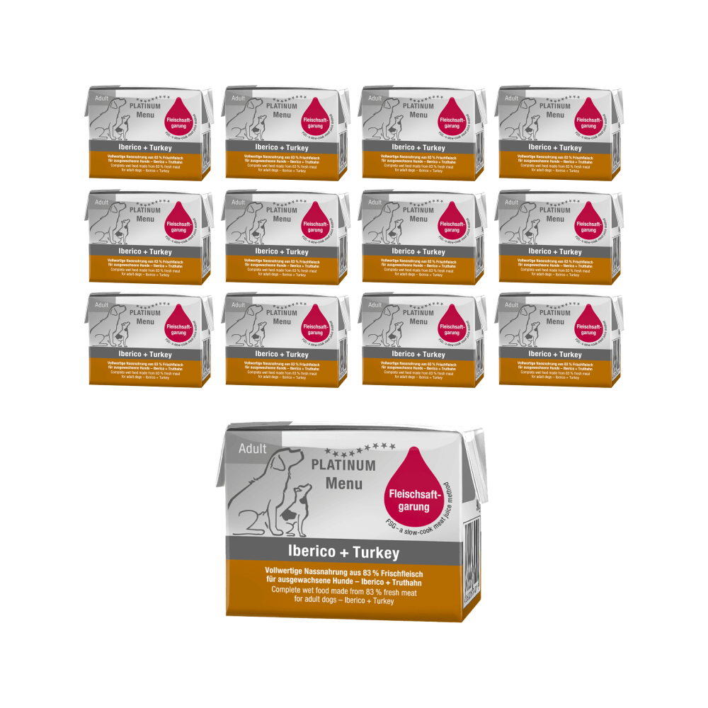 플래티넘 메뉴 어덜트 성분 기호성 좋은 강아지습식사료 돼지+칠면조, 90g, 12개