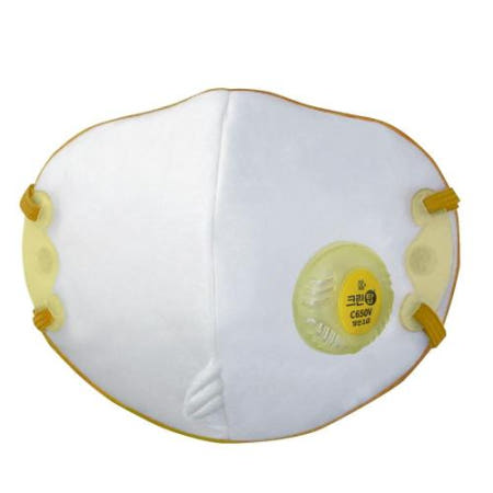 크린탑 안면부 여과식 보형물 방진마스크 C650V (1급) 손잡이형 120EA