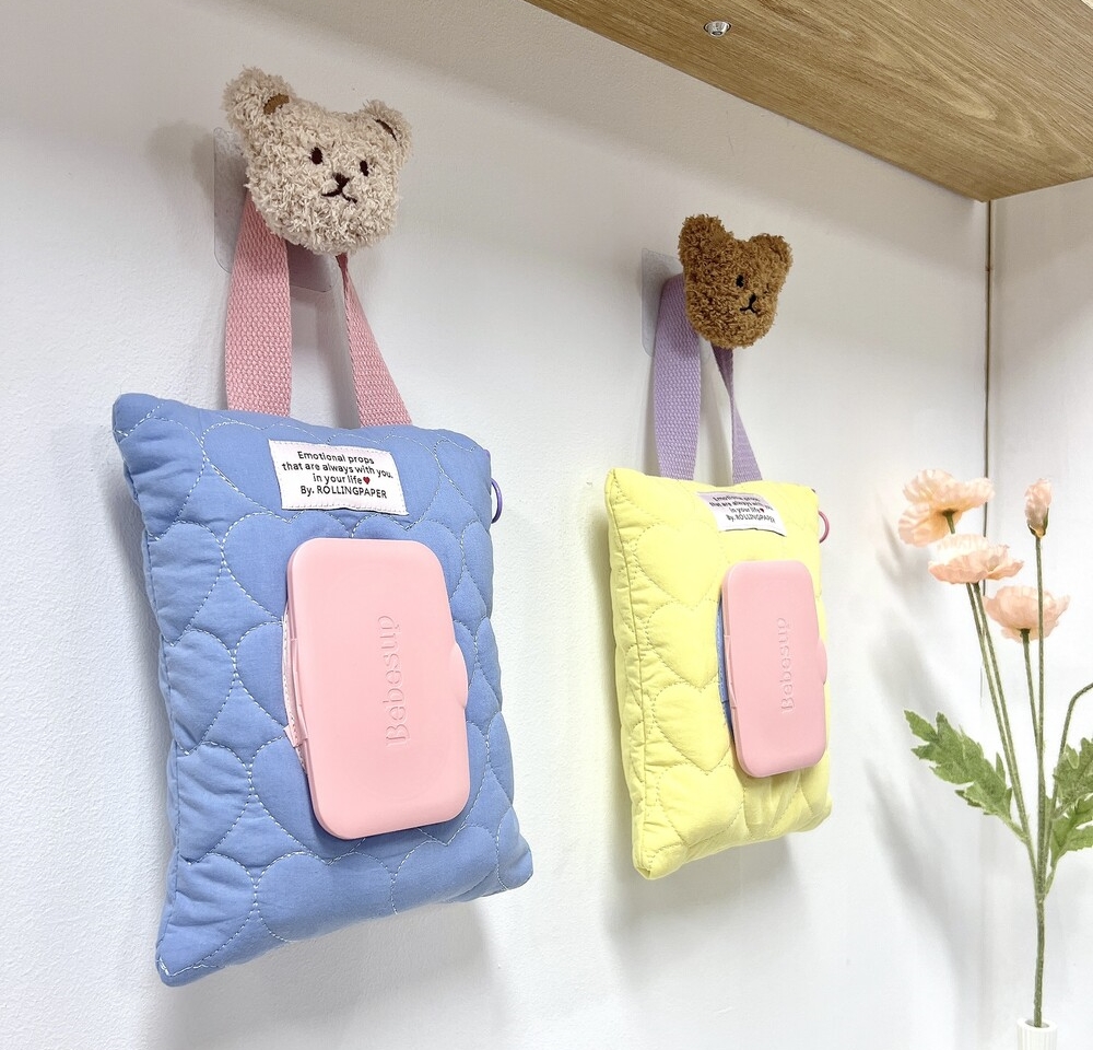 휴대용 물티슈케이스 아기 물티슈 가방 파우치 커버 보관함 (3color)
