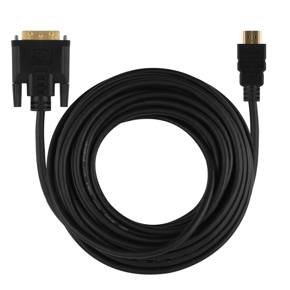 넥스트유 HDMI 1.4 to DVI 듀얼 변환 케이블 10m, 1개 - 상품 이미지