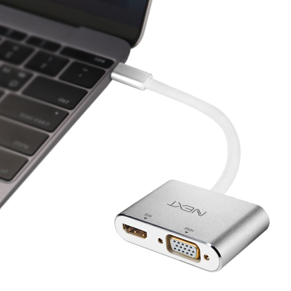 TYPE-C to HDMI/VGA 컨버터 확장,복제 동시출력지원 NEXT 2252TCHV - 상세 이미지 4
