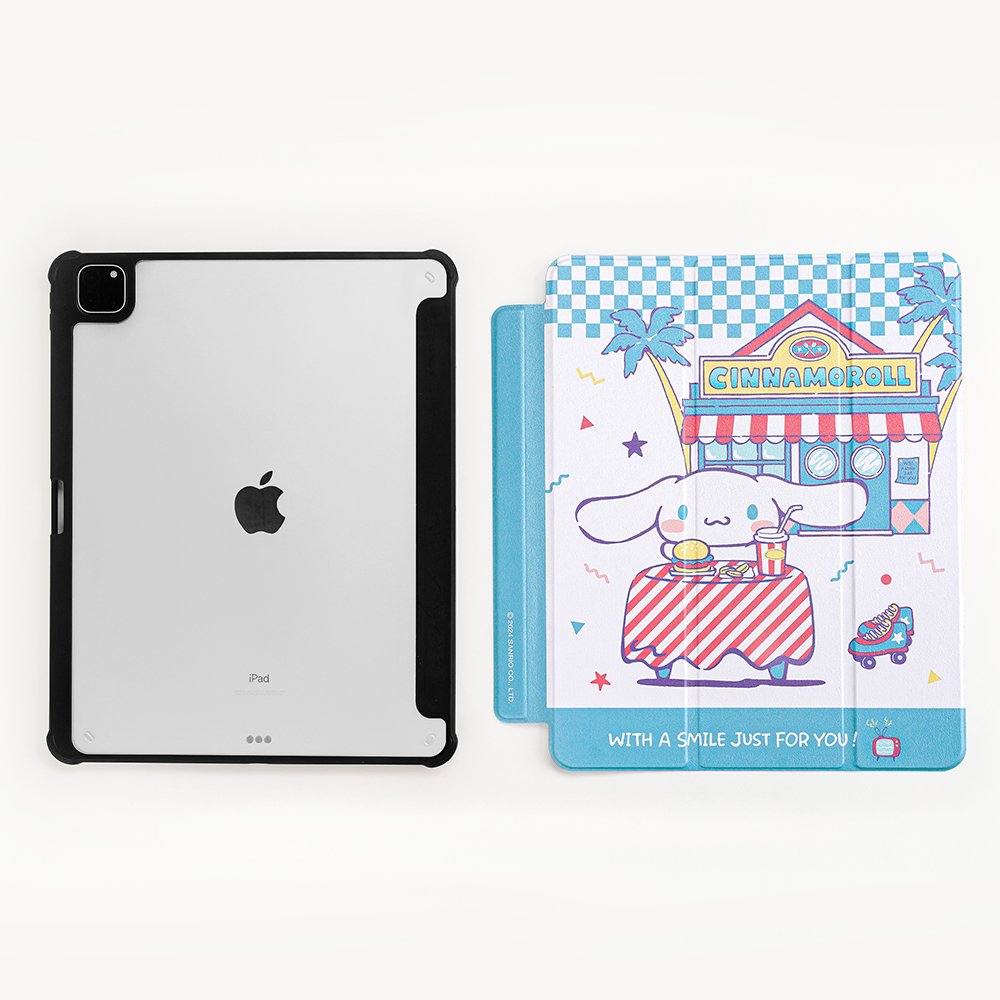 산리오캐릭터즈 갤럭시 탭 S8 S7 플러스 FE 갤탭 태블릿 케이스 커버 폴리오 쿠로미 - 상세 이미지 3