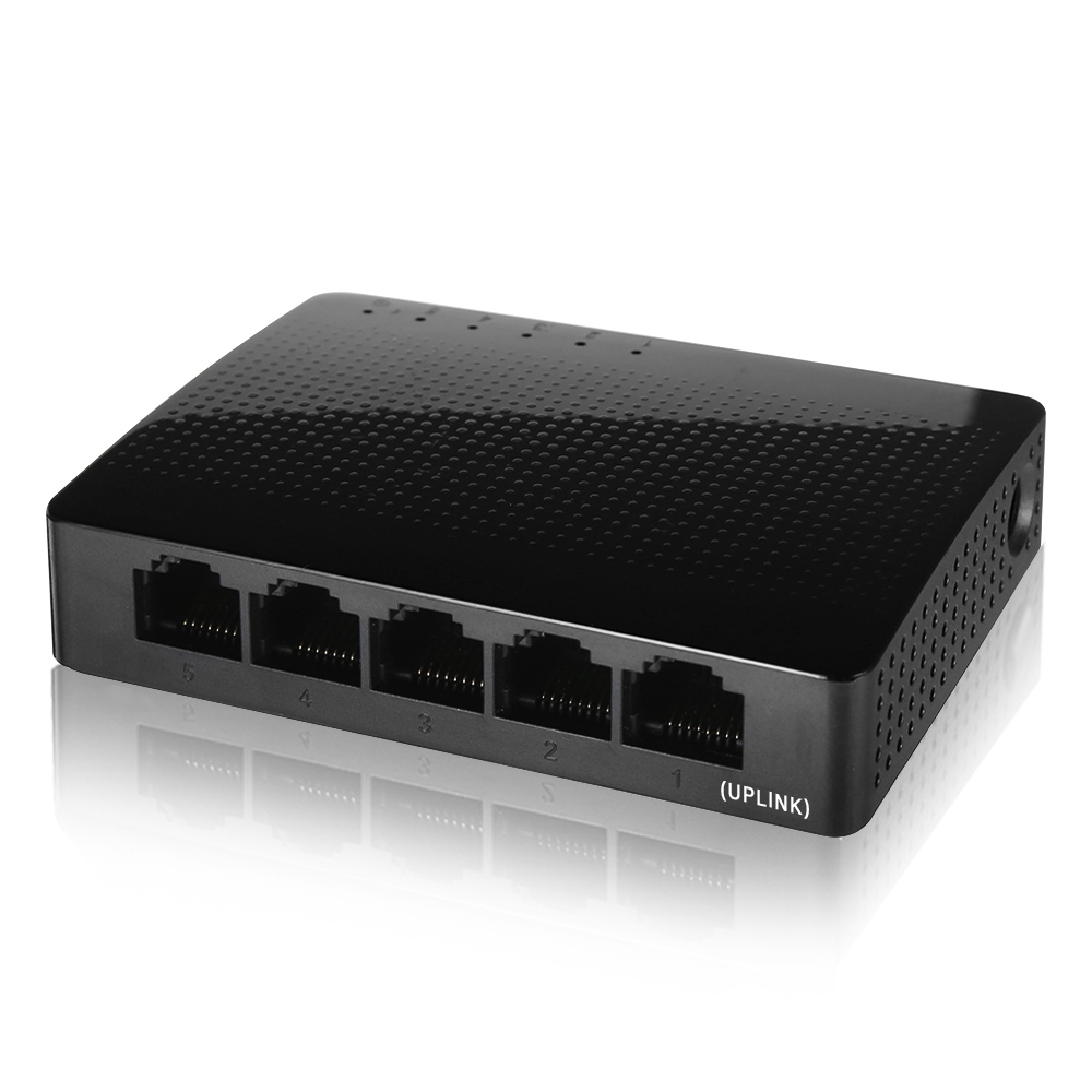 10/100/1000Mbps 5포트 With 4포트 POE스위치 60W NEXT-POE1005 - 상품 이미지